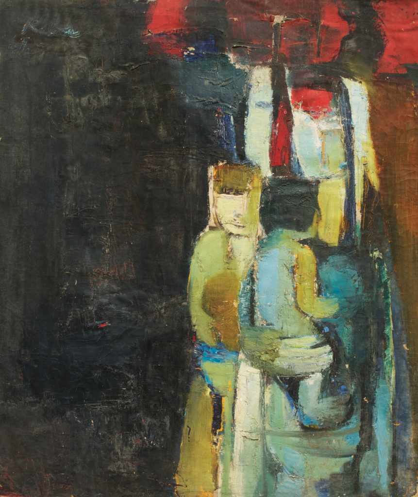 <em><strong>Women with Children</strong></em>. Oil  on canvas, 27 x 32 inches