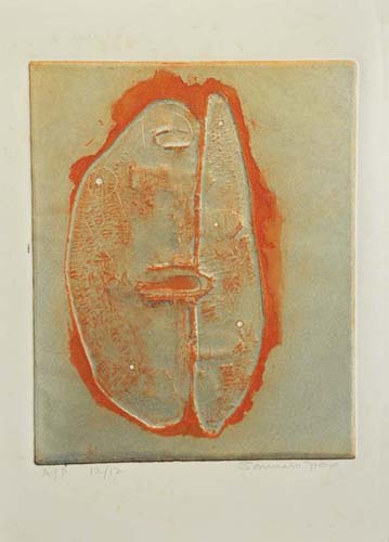 <em><strong>Untitled</strong></em>.Colour Etching, 20.3 x 25 cm, 1967