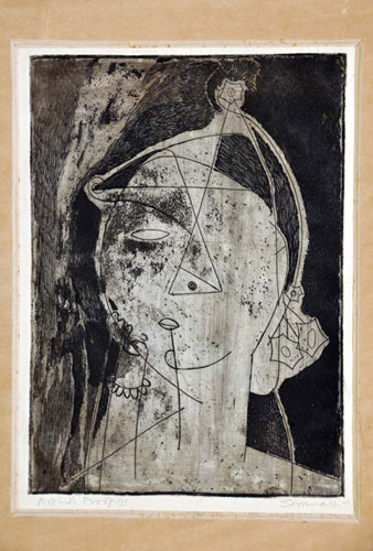 <em><strong>Untitled</strong></em>. Etching and aquatint, 15.3 x 21.3 cm, mid-1960s