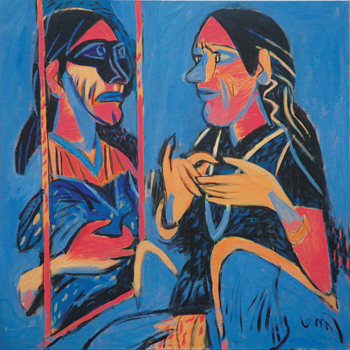 <em><strong>The Mirror</strong></em>. Acrylic on canvas, 30" x 30", 2008