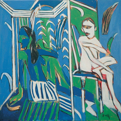 <em><strong>The Shower</strong></em>. Acrylic on canvas, 30" x 30", 2008