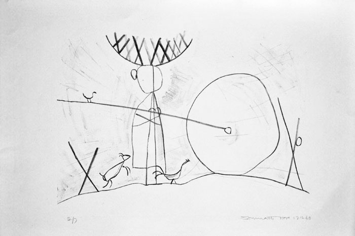 <em><strong>Untitled</strong></em>. Lithograph, 53.8 x 33 cm, 1960s