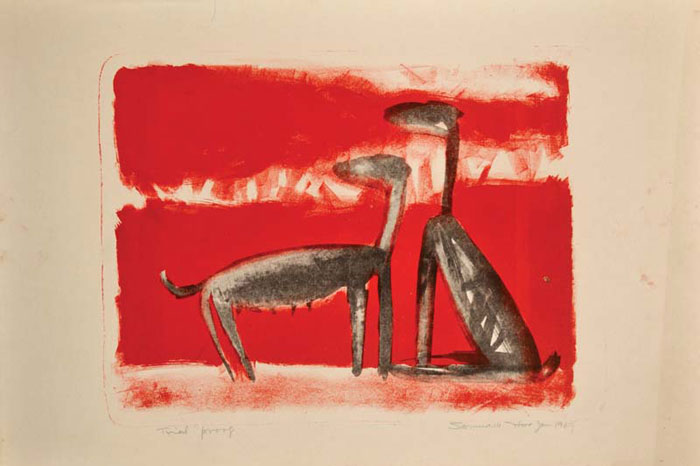 <em><strong>Untitled</strong></em>. Lithograph, 12 x 15 inches, 1969