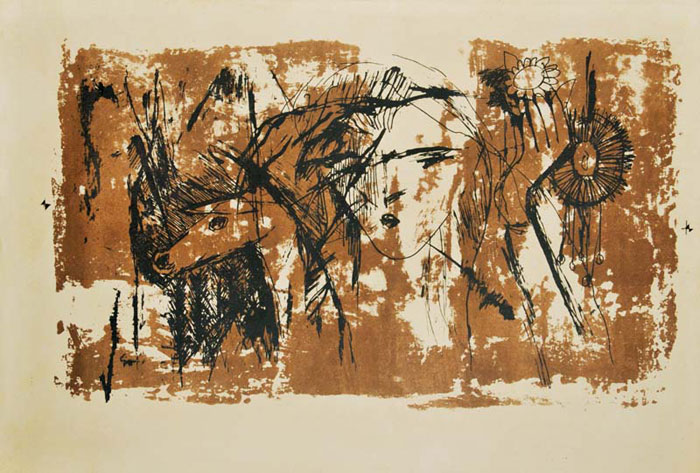 <em><strong>Untitled</strong></em>. Lithograph, 53.8 x 33 cm, 1960s