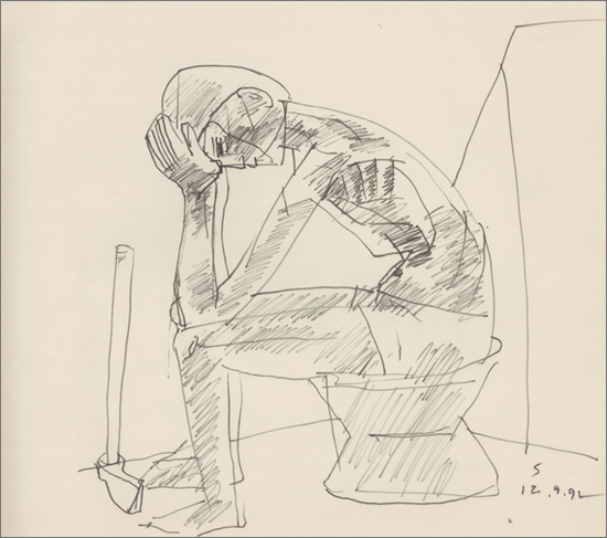 <em><strong>Untitled</strong></em>. Pen and ink on paper, 9 x 10 inches, 1992