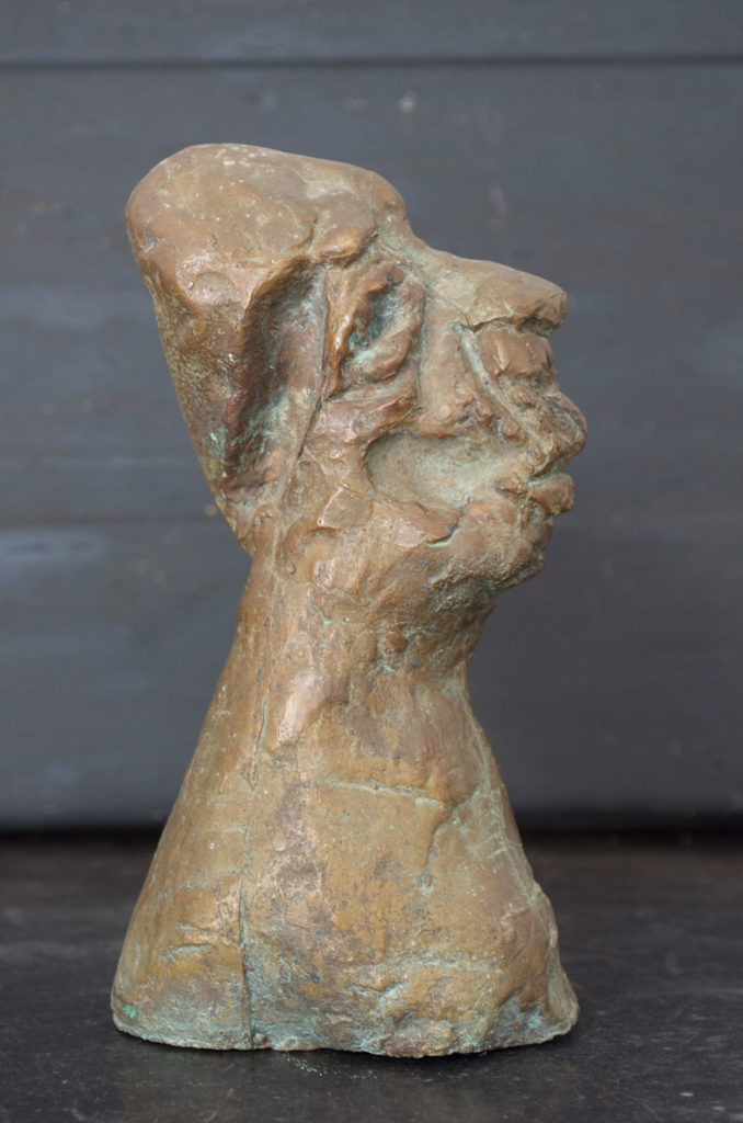 <em><strong>Bust</strong></em>. Bronze, 3.5 x 2.5 x 6.5 inches