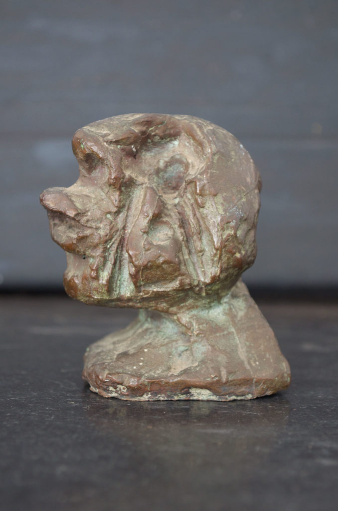 <em><strong>Head 2</strong></em>. Bronze, 2.5 x 2.5 x 3.5 inches