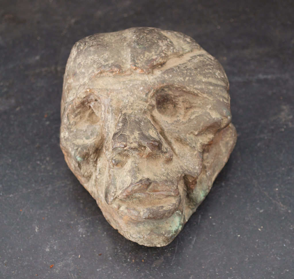 <em><strong>Head 3</strong></em>. Bronze, 3.5 x 4 x 3 inches