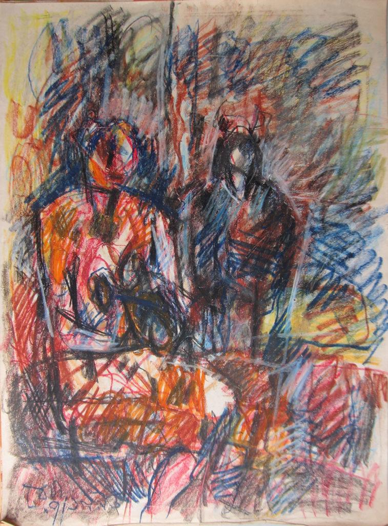 <em><strong>Habitat 1</strong></em>. Pastel on paper, 21 x 29 inches