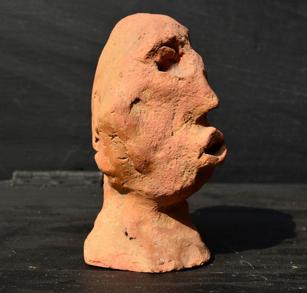 <em><strong>Head 3</strong></em>. Terracotta, 2.5 x 2.5 x 4.5 inches