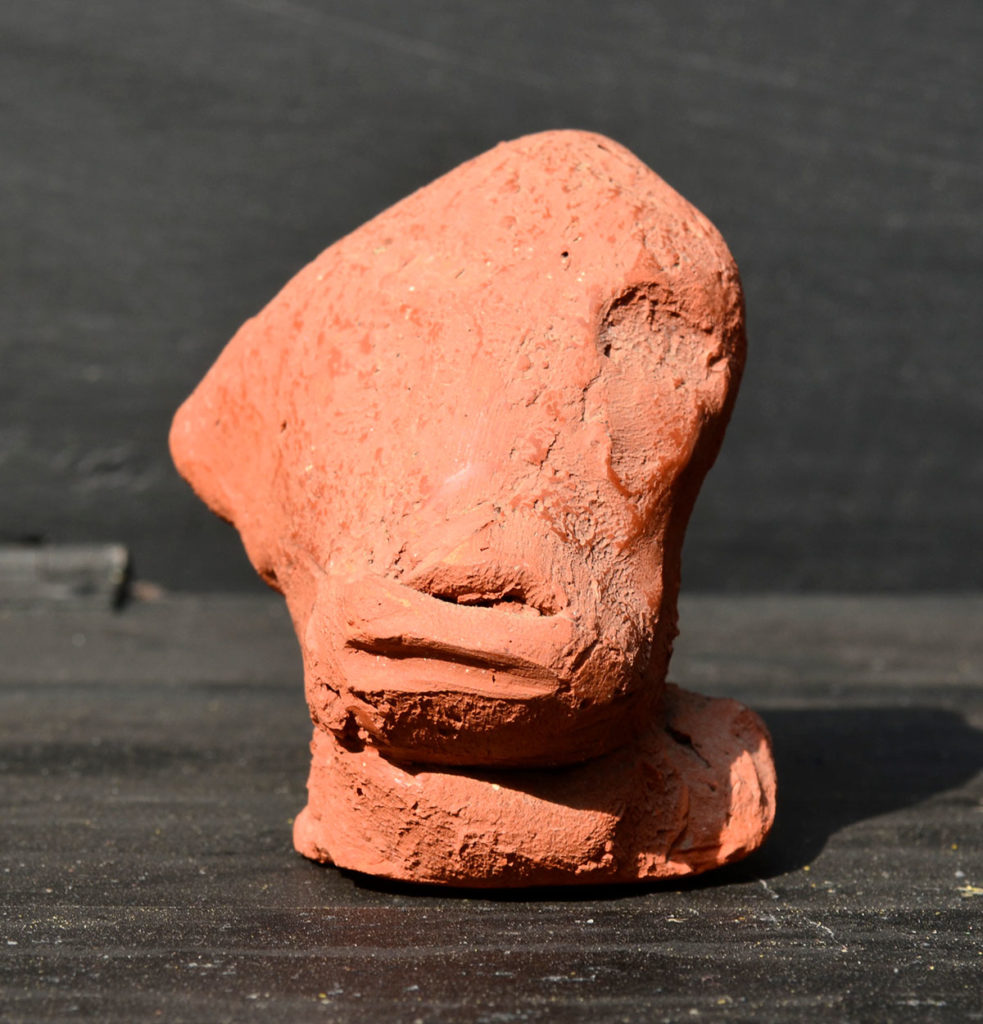 <em><strong>Head 4</strong></em>. Terracotta, 3 x 2.5 x 3 inches