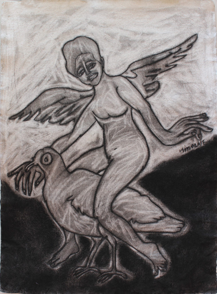 <em><strong>Untitled</strong></em>. Charcoal on paper, 22 x 31 inches, 2016
