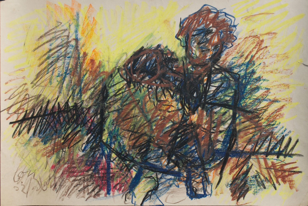 <em><strong>The Kid</strong></em>. Watercolour and pastel on paper, 21.5 x 14 inches