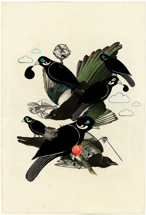 <em><strong>Thieving Magpie</strong></em>. Digital print on archival paper, 11.85 x 14.5 inches
Edition of 7, 2010