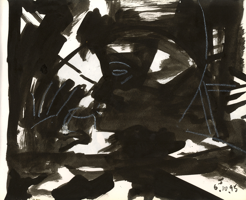 <em><strong>Untitled</strong></em>. Ink on paper, 8.5 x 10 inches, 1995