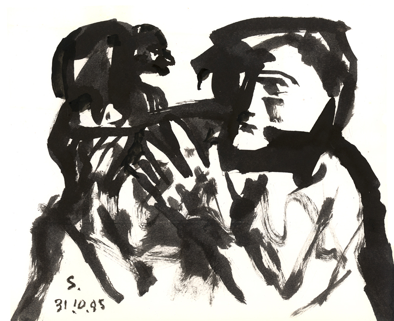 <em><strong>Untitled</strong></em>. Ink on paper, 8.5 x10 inches, 1995