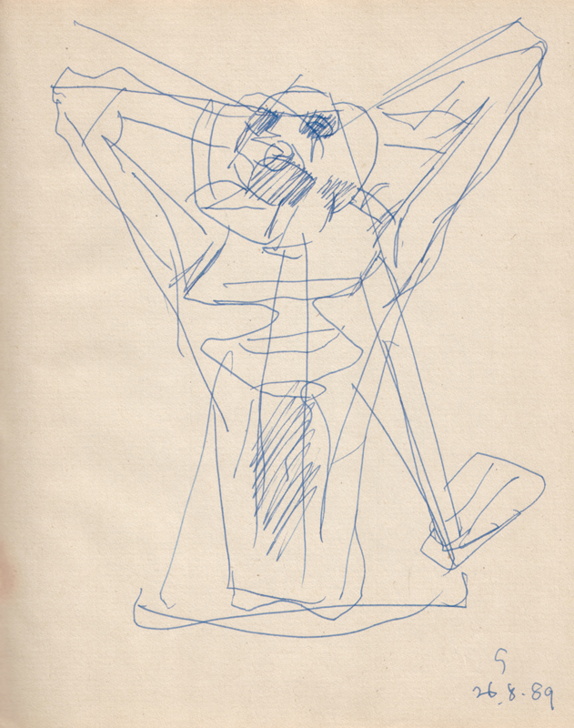 <em><strong>Untitled</strong></em>. Pen on paper, 6.5 x 8 inches, 1989
