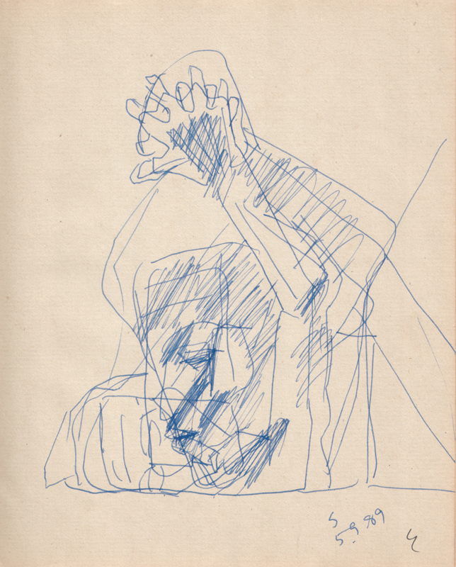 <em><strong>Untitled</strong></em>. Pen on paper, 6.5 x 8 inches, 1995