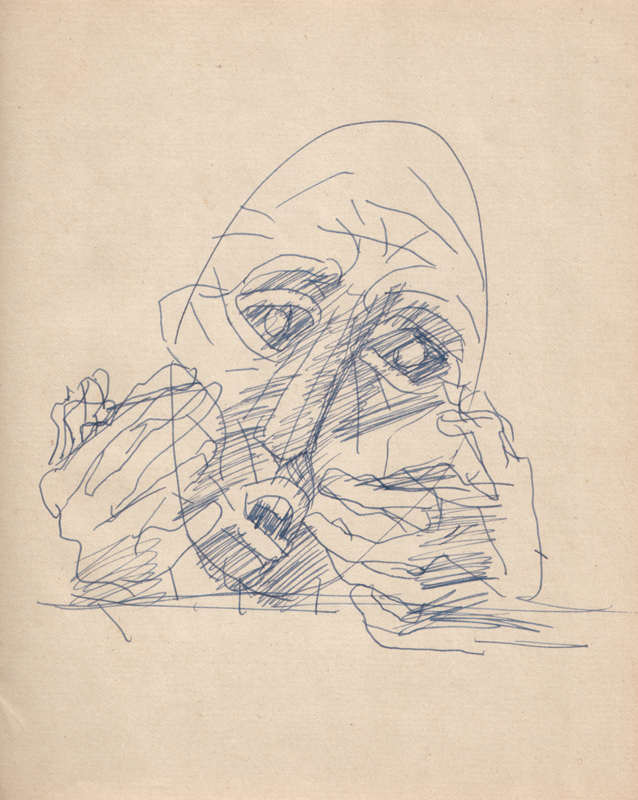 <em><strong>Untitled</strong></em>. Pen on paper, 6.5 x 8 inches, 1989