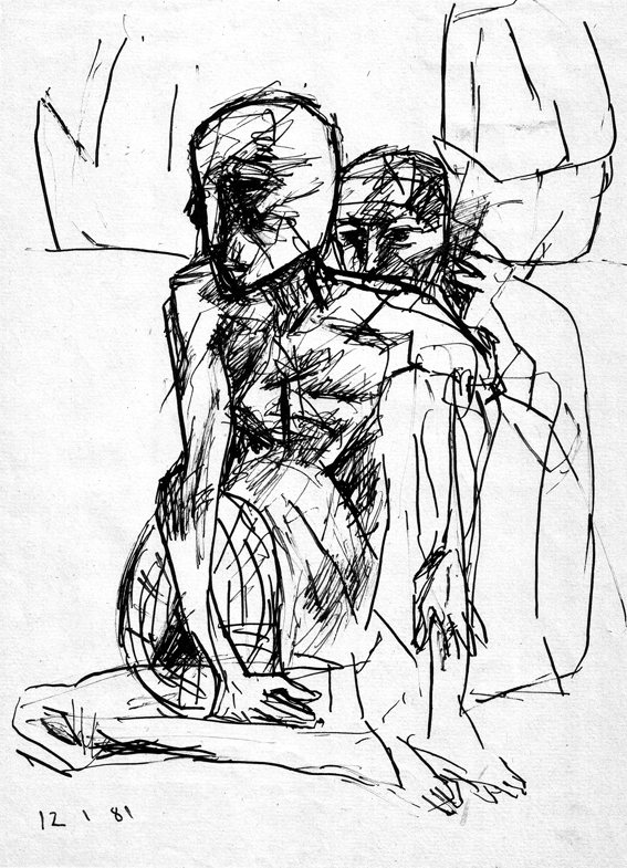 <em><strong>Untitled</strong></em>. Pen on paper, 7 x 10 inches, 1981