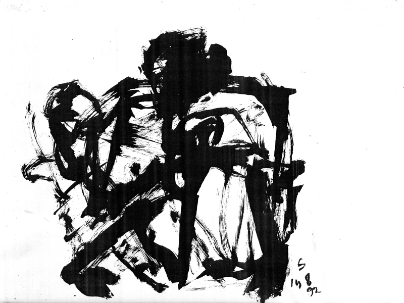 <em><strong>Untitled</strong></em>. Ink on paper, 9.5 x 10 inches, 1992