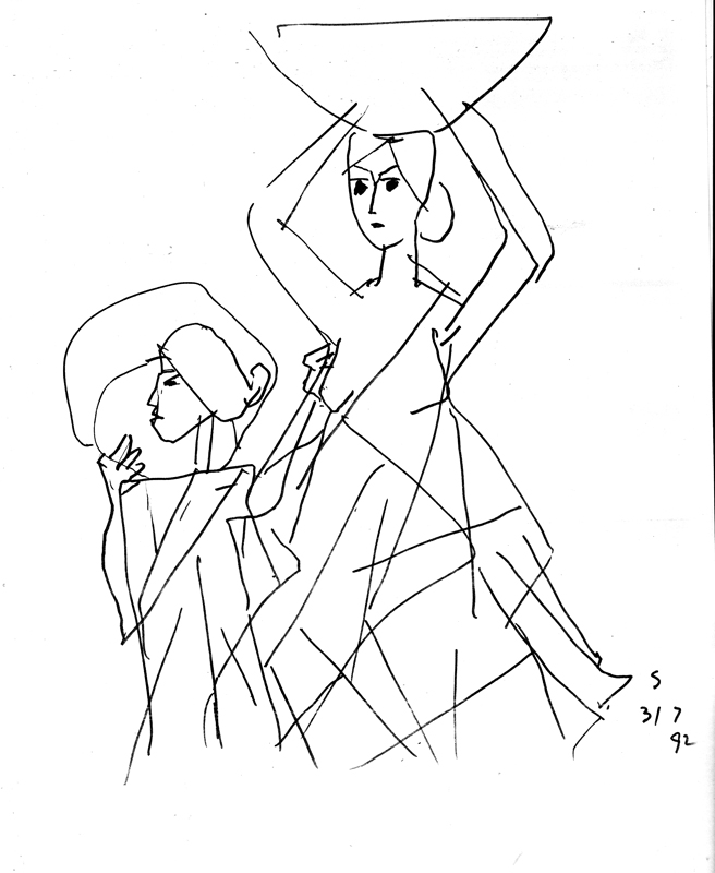 <em><strong>Untitled</strong></em>. Pen on paper, 9.5 x 10.5 inches, 1992