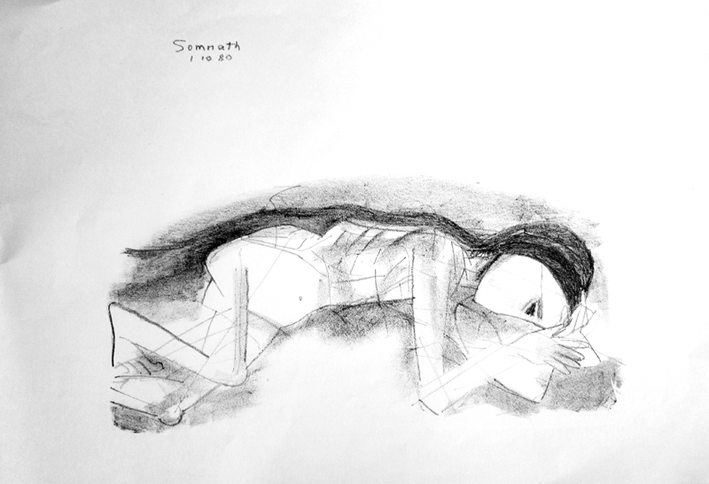 <em><strong>Untitled</strong></em>. Charcoal on paper, 21 x 14.5 inches, 1980
