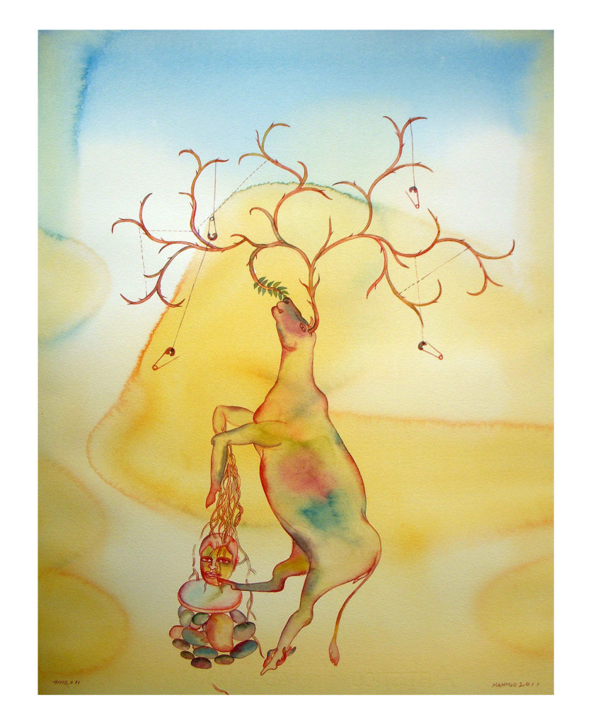 <em><strong>Wanderer 8</strong></em>. Watercolour on paper, 15 x 19 inches, 2011 