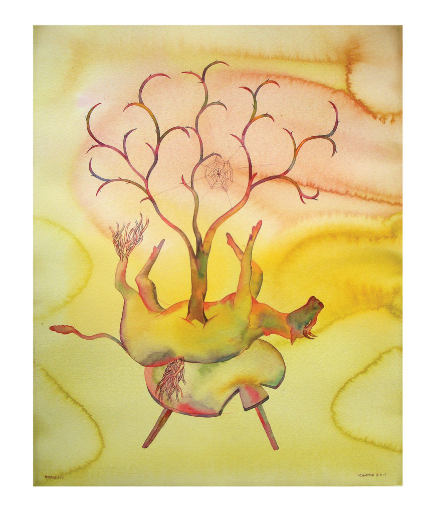<em><strong>Wanderer 9</strong></em>. Watercolour on paper, 15 x 19 inches, 2011 