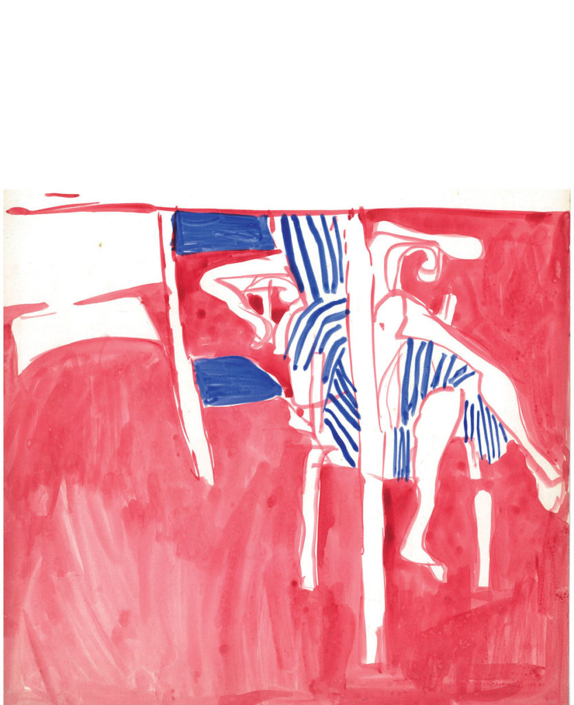 <em>Untitled (21)</em>. Sketch pen/ marker on paper,  12.5” x 15”, 1968