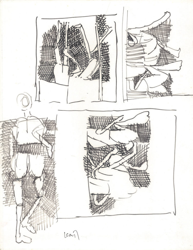 <em>Untitled (6)</em>. Sketch pen/ marker on paper, 11.5” x 14.5”, 1968