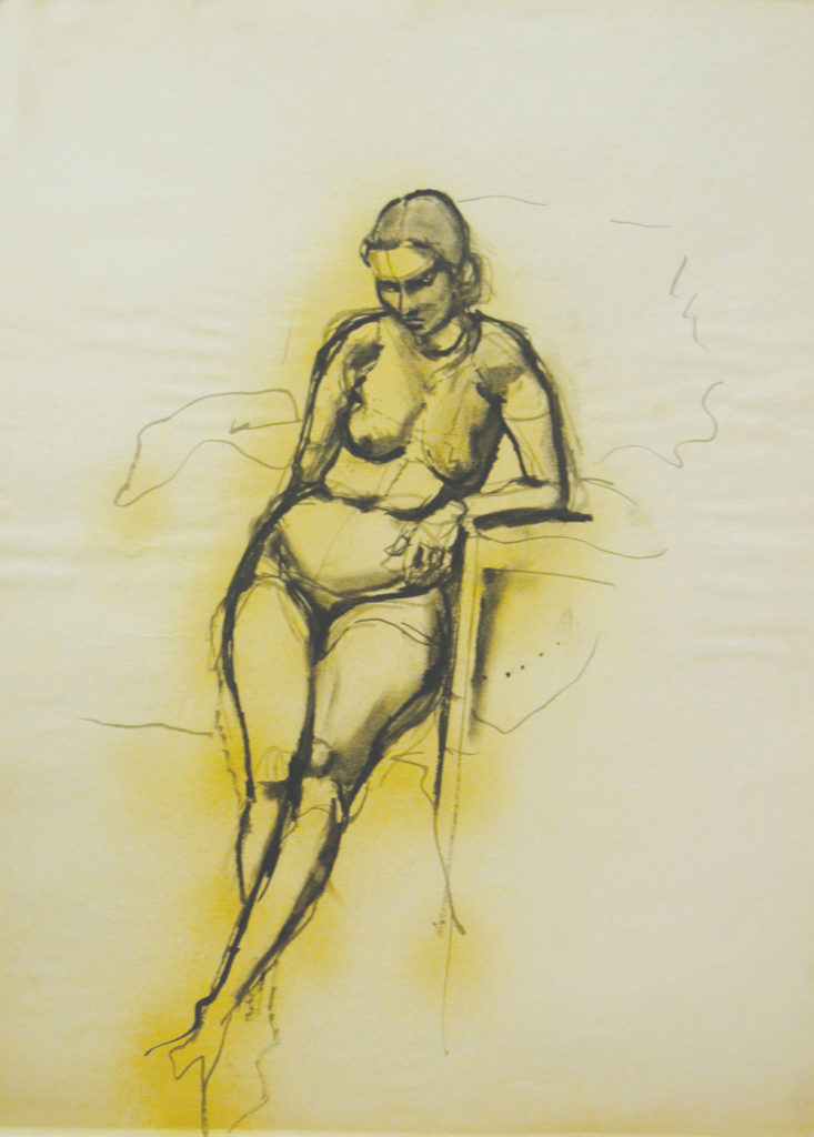 <em>Untitled</em>. Ink and crayon on paper, 22 x 30 inches, 1962-63