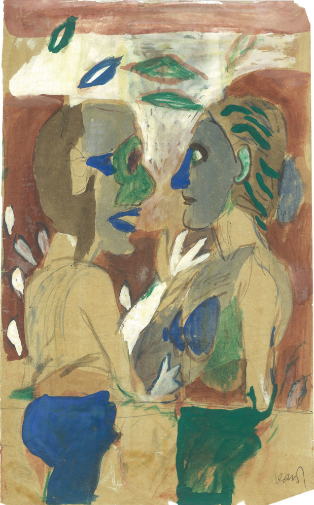 <em>Untitled</em>. Watercolour on paper, 7.5 x 12 inches, 1998
