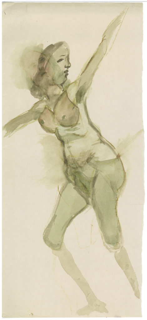 <em>Untitled</em>. Watercolour on paper, 6 x 13 inches,1984-85