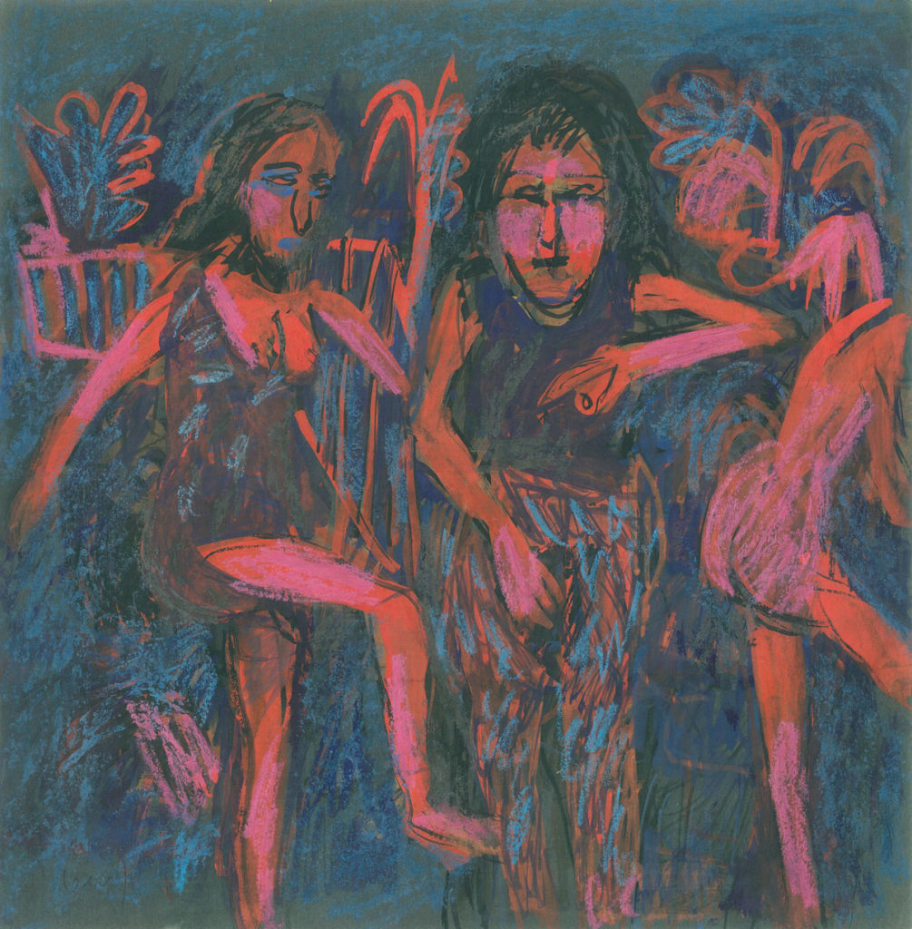 <em>Untitled</em>. Crayon and watercolour on paper, 11 x 11.25 inches, c.1994