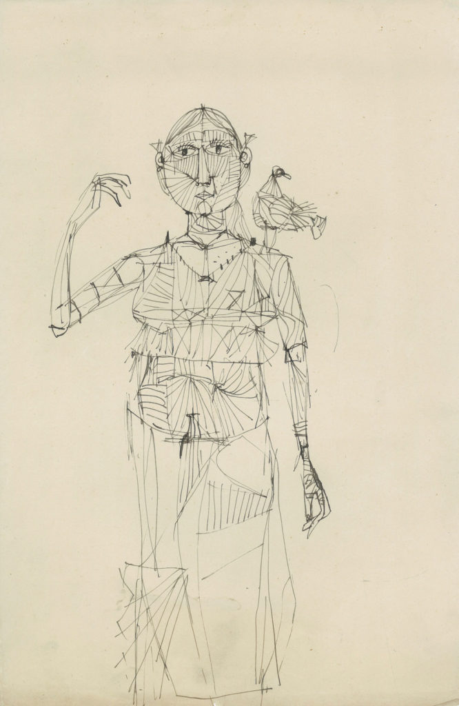 <em>Untitled</em>. Pen and ink on paper, 9.5 x 14.75 inches,1959–60