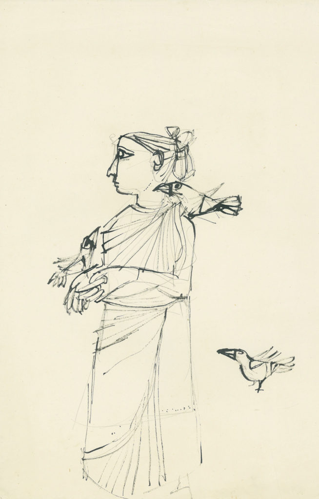 <em>Untitled</em>. Pencil, pen and ink on paper, 9.5 x 14.75 inches, 1959-60
