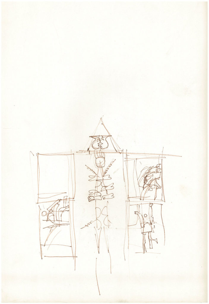 <em>NY 14</em>. Sketch pen/ marker on paper, 12” x 18”, 1967-'68