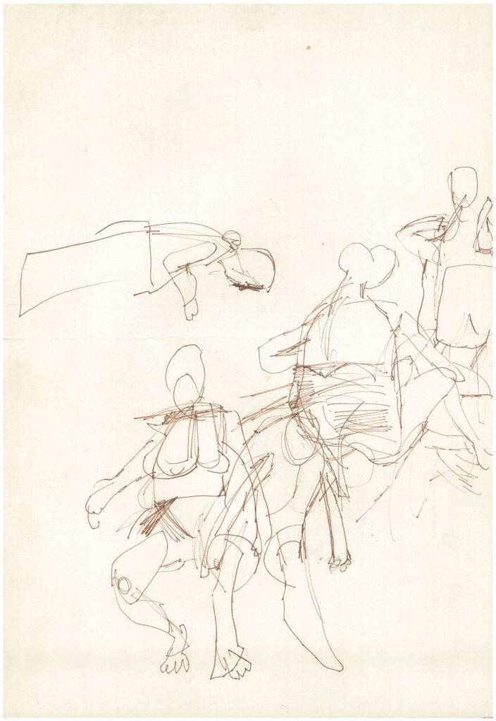 <em>NY 2</em>. Sketch pen/ marker on paper, 12 x 18 inches, 1964-66