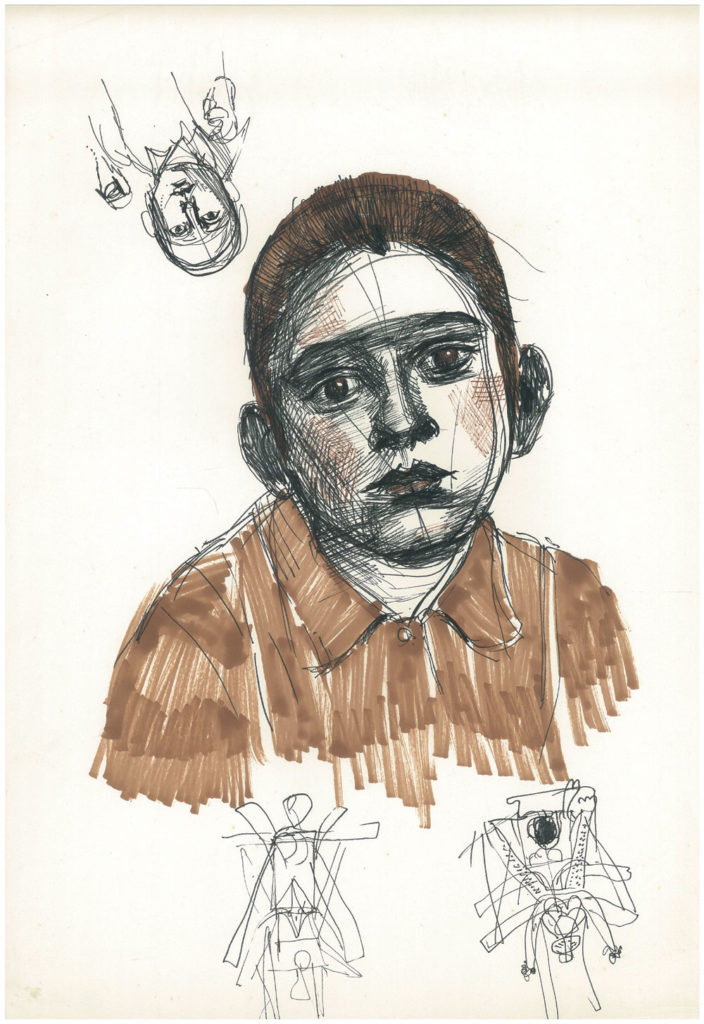 <em>NY 29</em>. Sketch pen/marker on paper, 12" x 18", 1964-1966