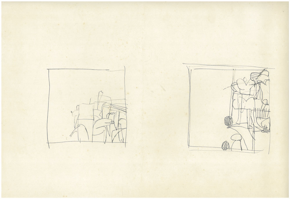 <em>NY 37</em>. Sketch pen/ marker on paper, 18” x 12”, 1965-'66