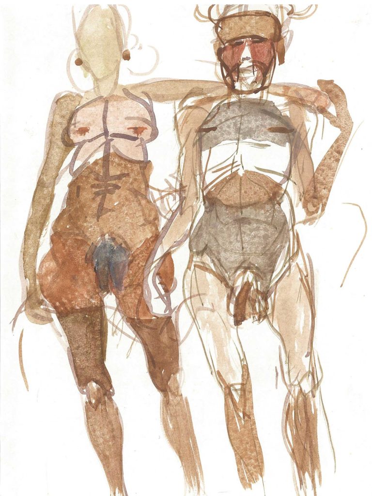 <em>Oxford 95</em>. Watercolour on paper, 7 x 9 inches, 1987/88
