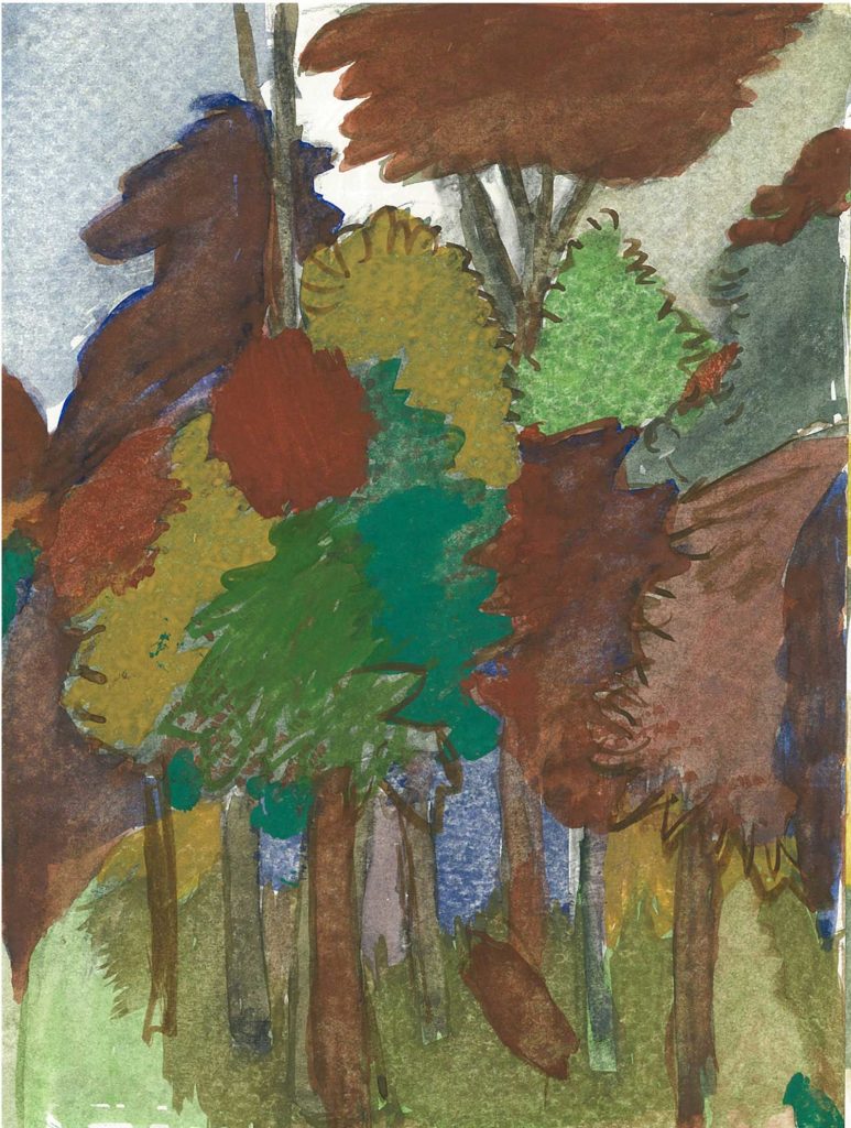 <em>Oxford 111</em>. Watercolour on paper, 7 x 9 inches, 1987/88