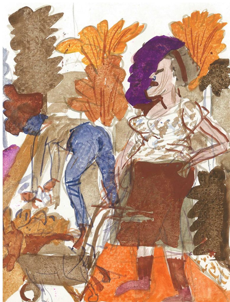 <em>Oxford 115</em>. Watercolour on paper, 7 x 9 inches, 1987/88