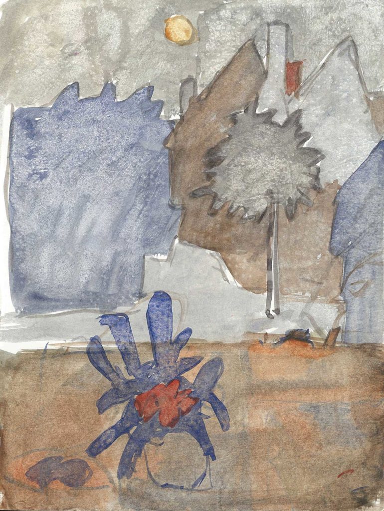 <em>Oxford 116</em>. Watercolour on paper, 7 x 9 inches, 1987/88