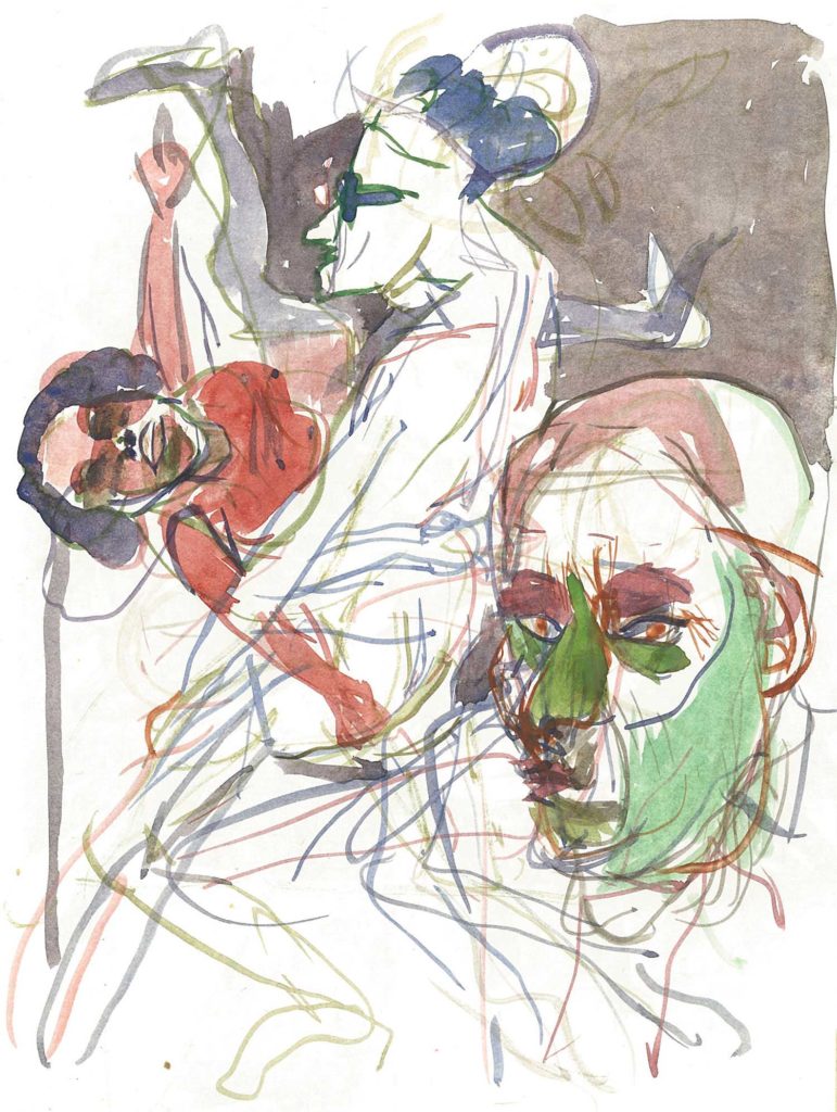 <em>Oxford 122</em>. Watercolour on paper, 7 x 9 inches, 1987/88