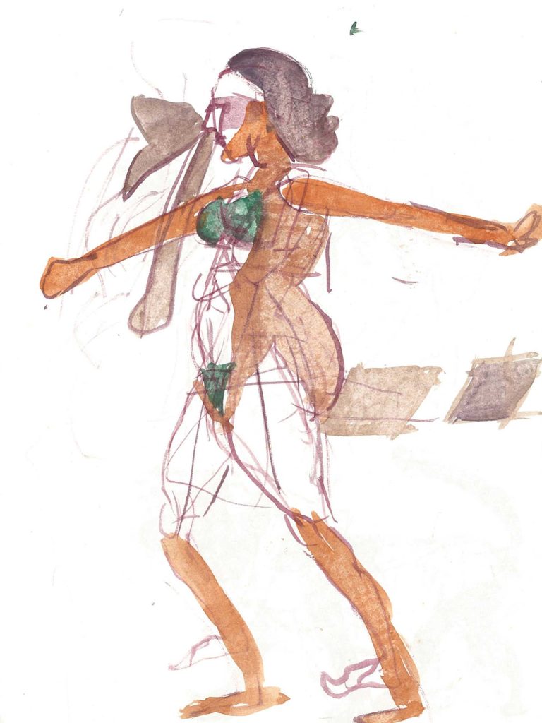 <em>Oxford 126</em>. Watercolour on paper, 7 x 9 inches, 1987/88