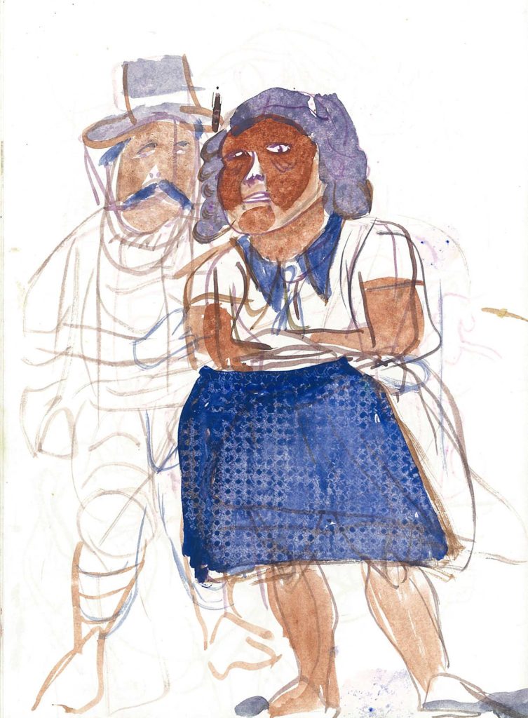 <em>Oxford 129</em>. Watercolour on paper, 7 x 9 inches, 1987/88