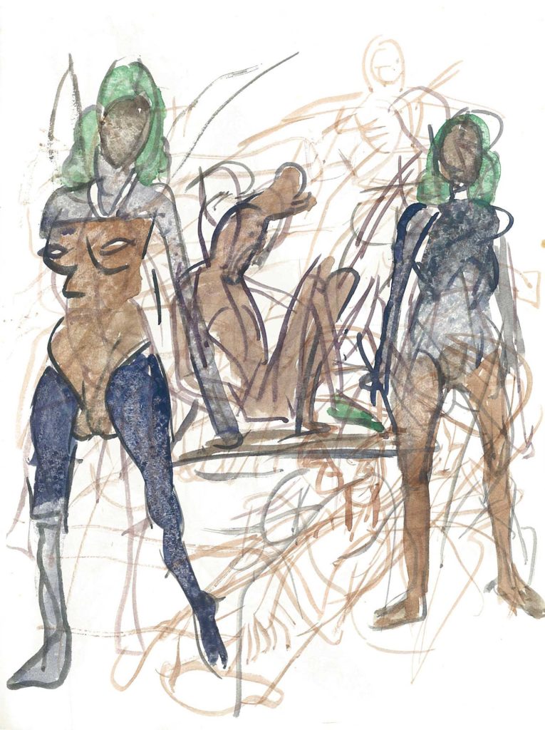 <em>Oxford 130</em>. Watercolour on paper, 7 x 9 inches, 1987/88