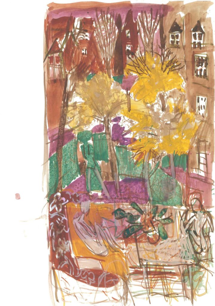 <em>Oxford 15</em>. Watercolour on paper, 8.25 inches x 11.5 inches, 1987/88